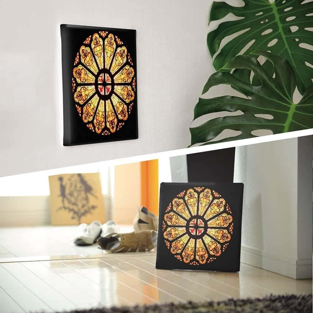 ステンドグラス アンティーク アートパネル cru-0016_30× 30_新品