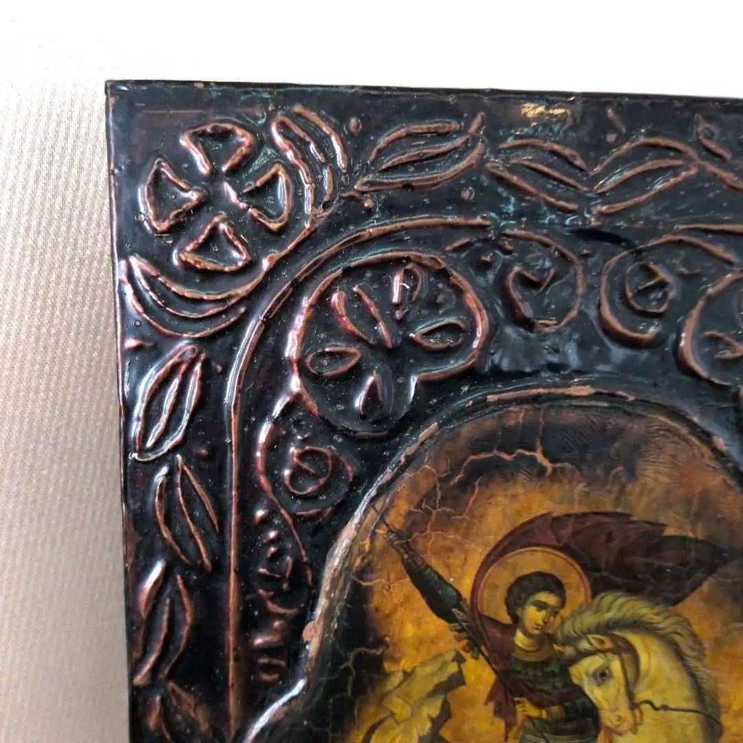 聖ミカエル アイコン 銅板