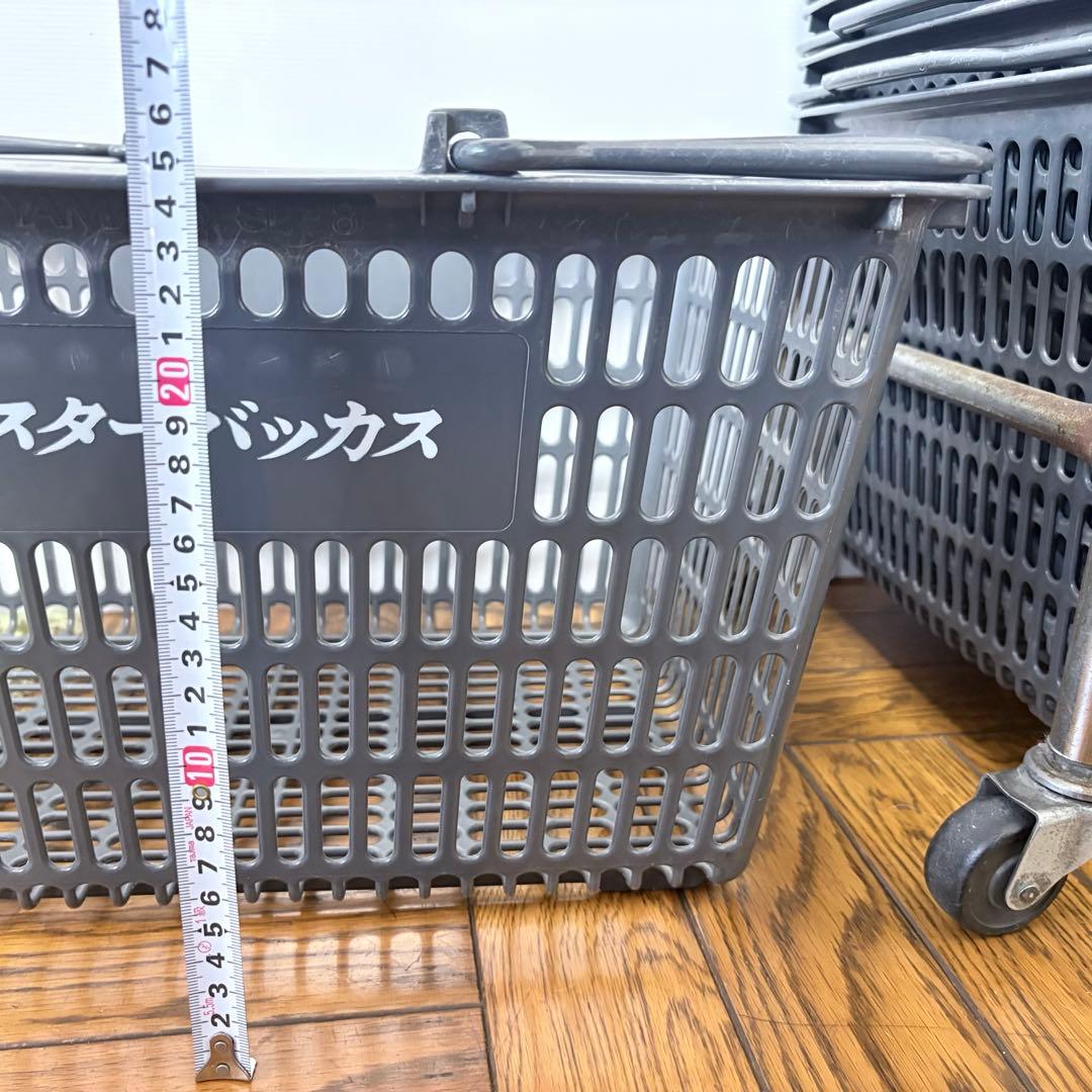 業務用 買い物かご35個＋キャスター台2台セット 店舗用品 中古