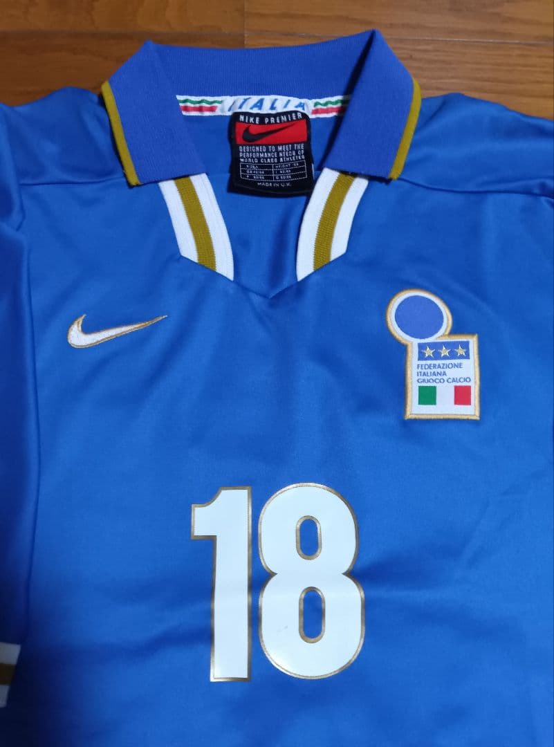 イタリア代表　96-98 バッジョ　18番　当時物　美品　正規品