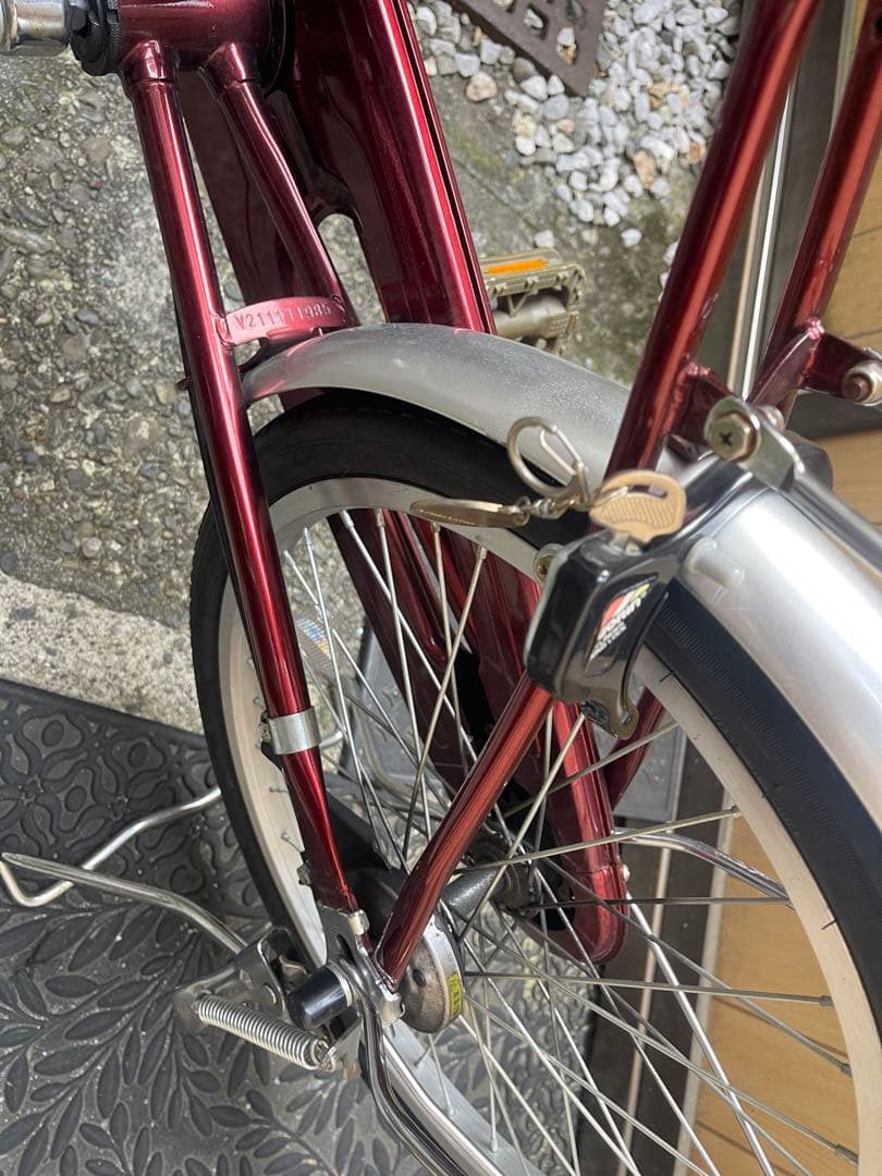 低床フレーム 高齢者 小柄な方Amourシティサイクル バーガンディ 20インチ