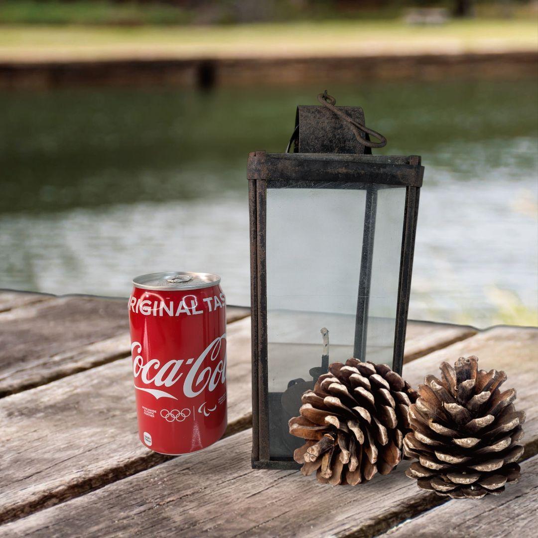 【 ヴィンテージ 】 オイルランタン／ガラスケース／吊り下げランプ