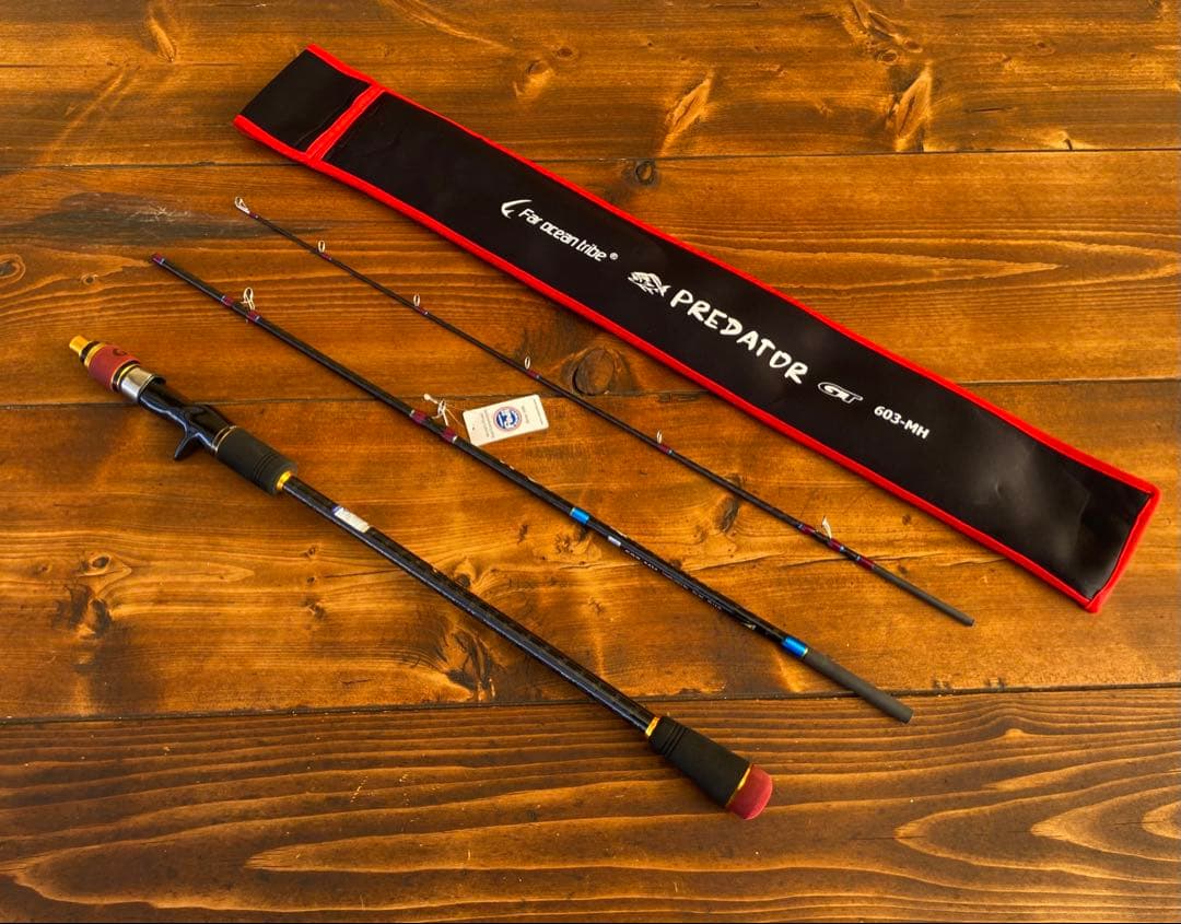 ジギングロッド　3ピースパックロッド　Fujiガイド タイラバ　カーボン　MH