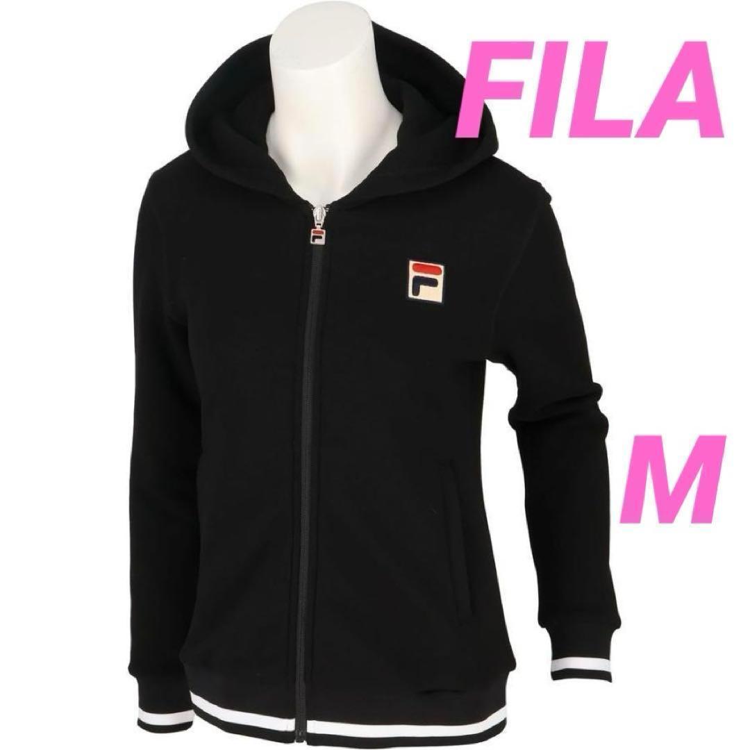 フィラ　FILA　テニスウェア　レディース　フルジップパーカー　M　ブラック