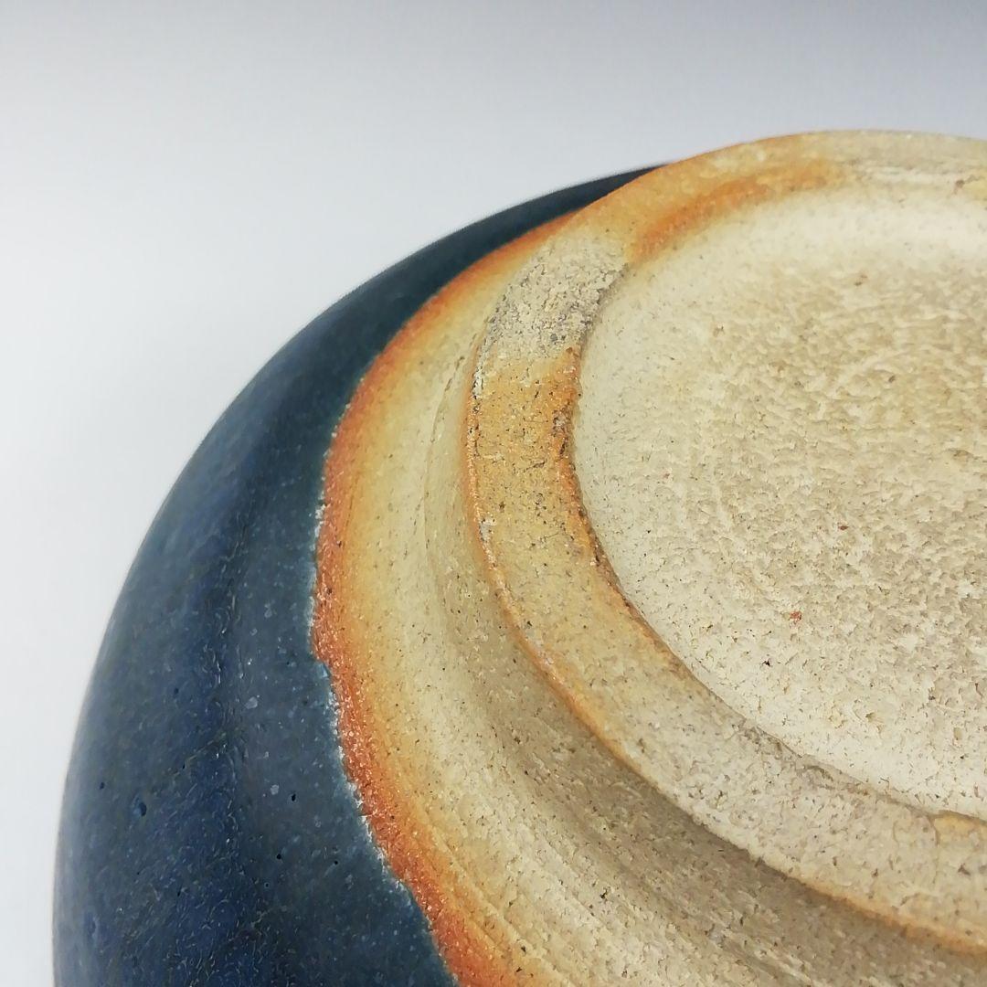 Ｔ７３３　茶碗　『碧釉　茶碗』『谷口良三 造』　共箱　抹茶碗　茶道具