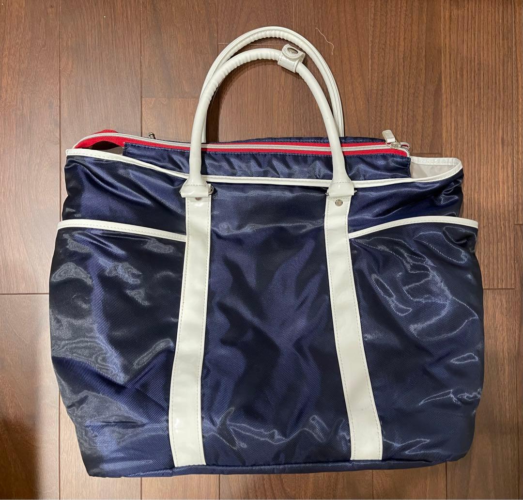 ブラックアンドホワイトボストンバッグ