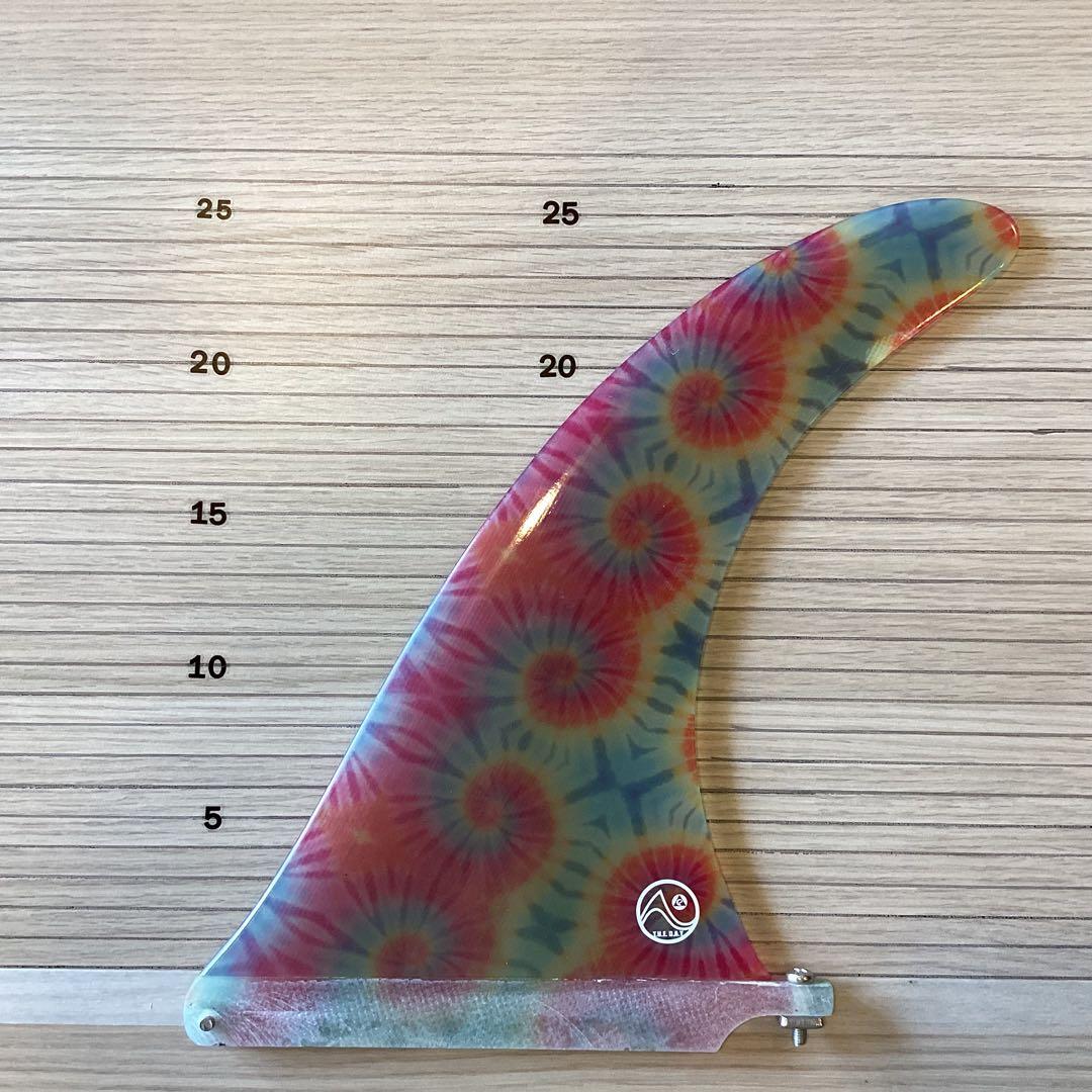 新品未使用シングルフィン10インチ　タイダイ、 スクリュー付き