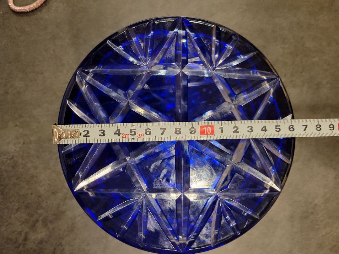 【貴重】切子　ガラス器　三段重