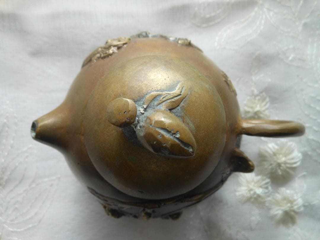 急須　茶器　茶壷　煎茶道具　茶事　金属製　アンティーク　古美術品