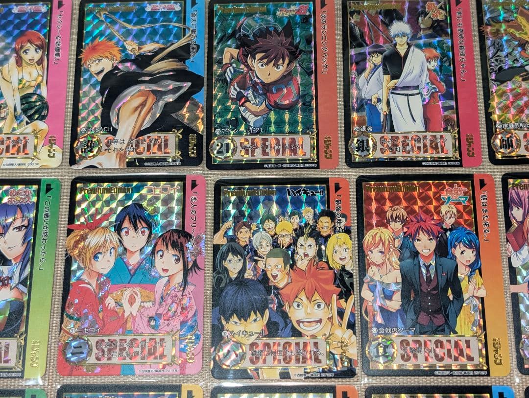 少年ジャンプ　プリズムキャラクターカード　54枚スリーブ入りセット①