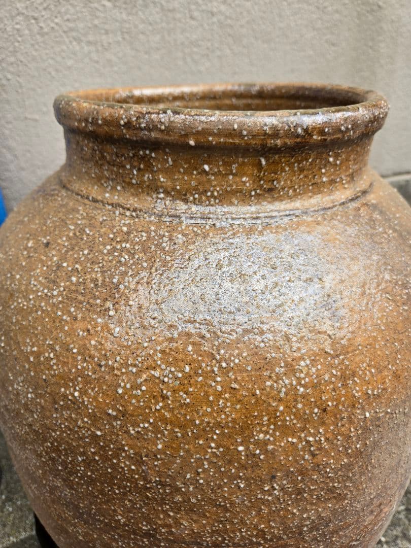 １日限定値下げ！大きい壺　信楽焼？メダカ等の飼育に最適☆値下げ交渉可能