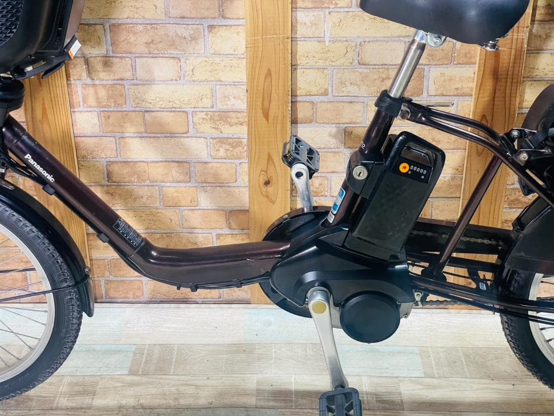 ブラウン系 大容量 パナソニック 子供乗せ電動アシスト自転車 H3333