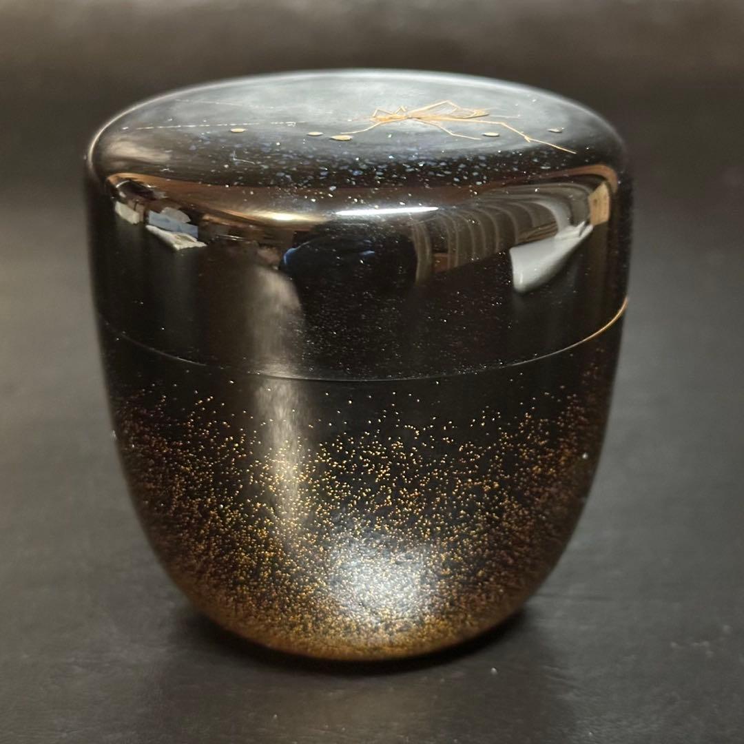 虫 棗/螺鈿 鈴虫 蒔絵 棗！『田中 貴司』作！共箱/共布/栞付★一后一兆 師事