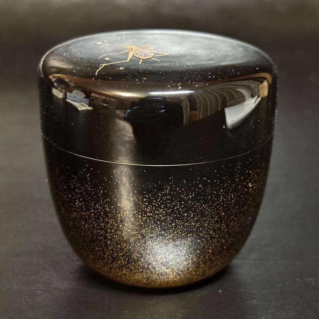 虫 棗/螺鈿 鈴虫 蒔絵 棗！『田中 貴司』作！共箱/共布/栞付★一后一兆 師事