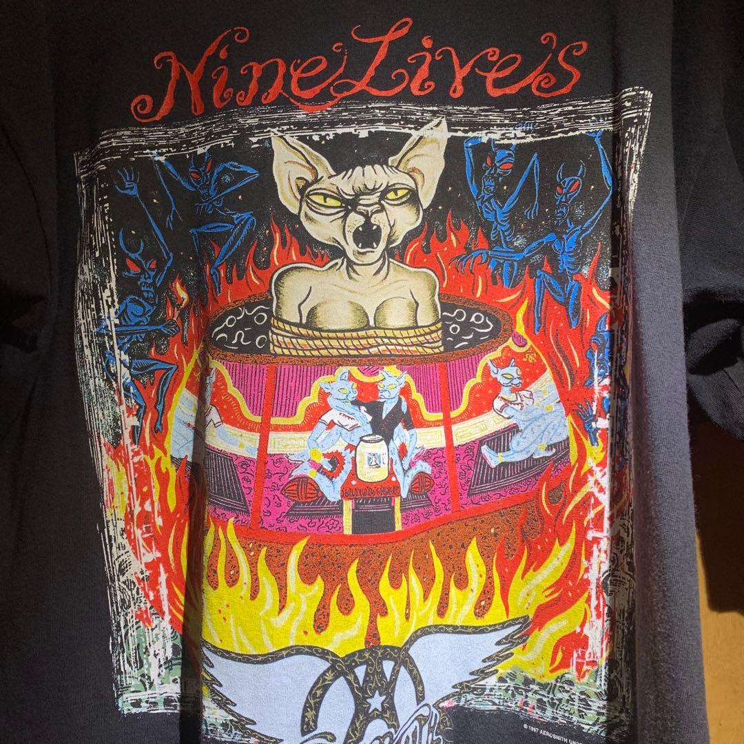 AEROSMITHエアロスミスNINE LIVES Tour1997TシャツL黒