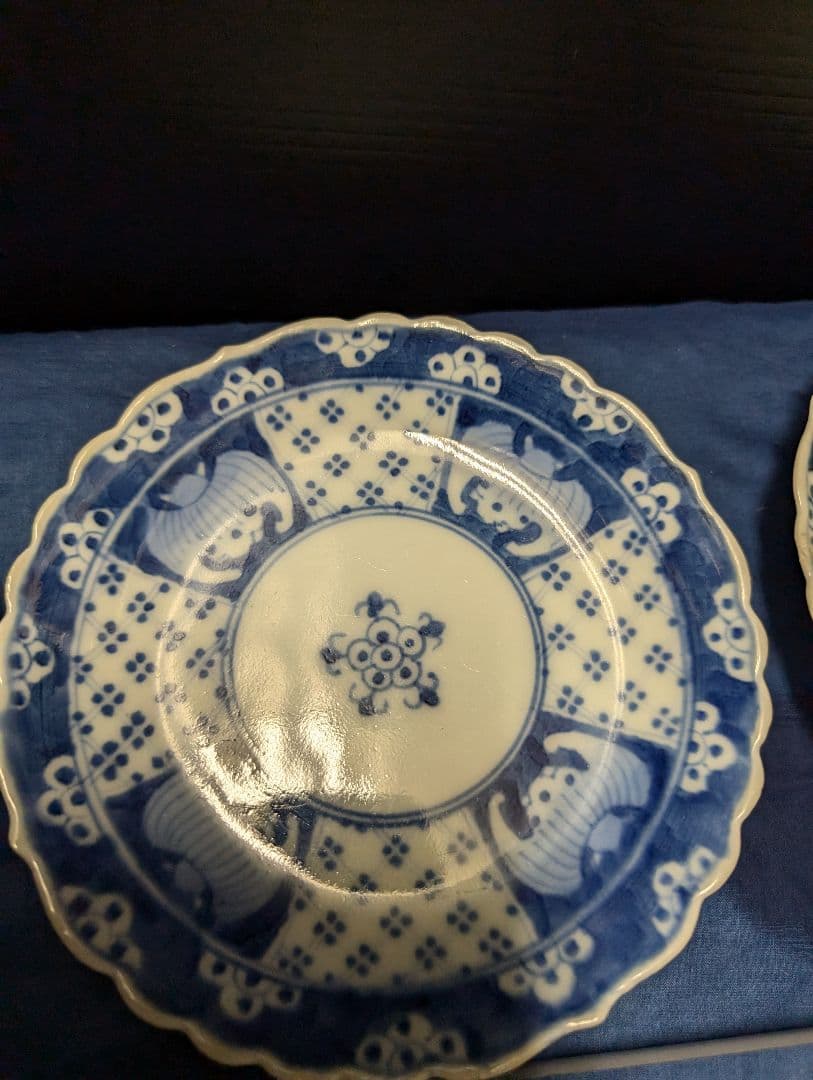 古伊万里染付き江戸中期蝙蝠