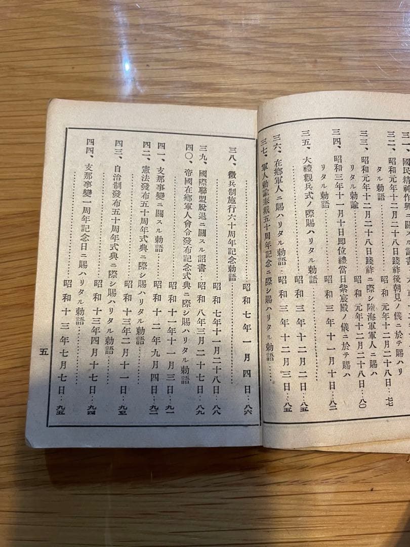 昭和　勅論勅語謹集　附戦陣訓