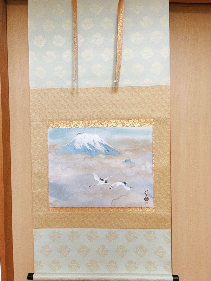 川端龍子作 舞鶴 掛軸