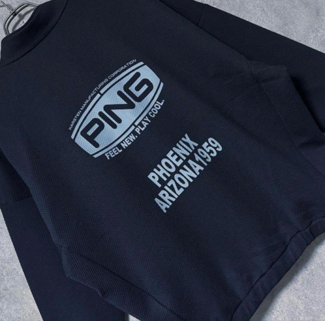 【新品】 PING ピン ロゴ フルジップ ジャケット アウター ブラック M