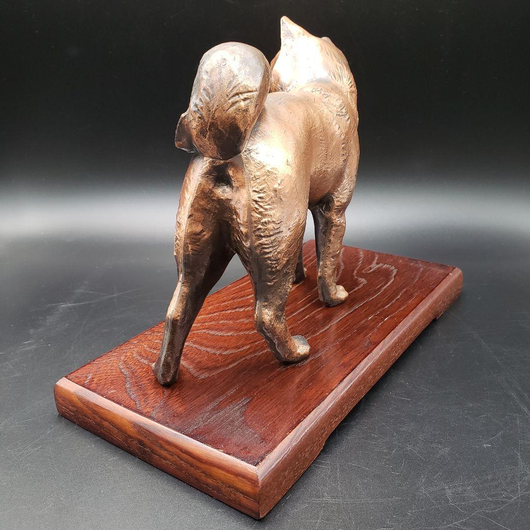 ⑪金属美術工芸品 戌置物 犬 イヌ 銅 秀作