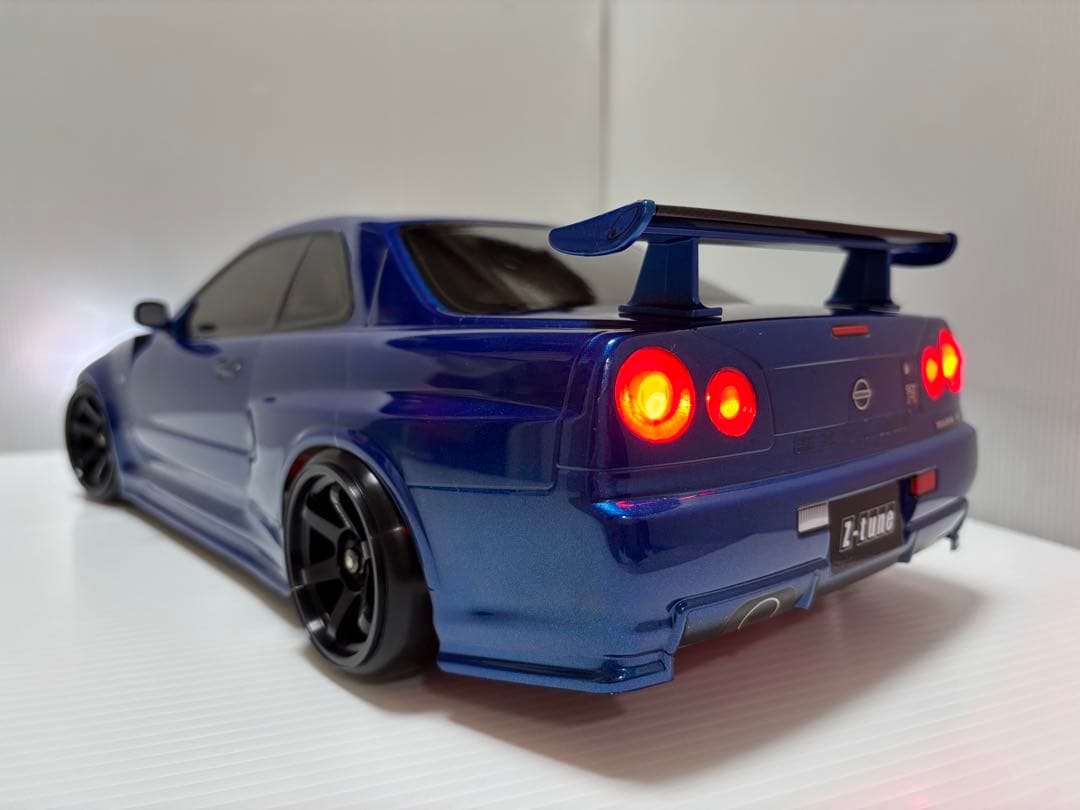【未走行】タミヤ TT-02 メカ無し ＋ R34 GT-Rボディー