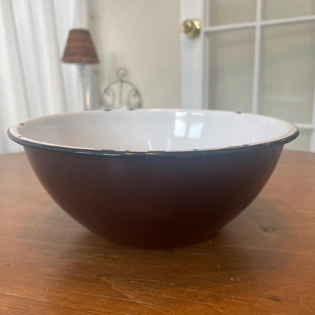 イギリスアンティーク ホーロー コランダー ボウル セット ジャンク ビンテージ