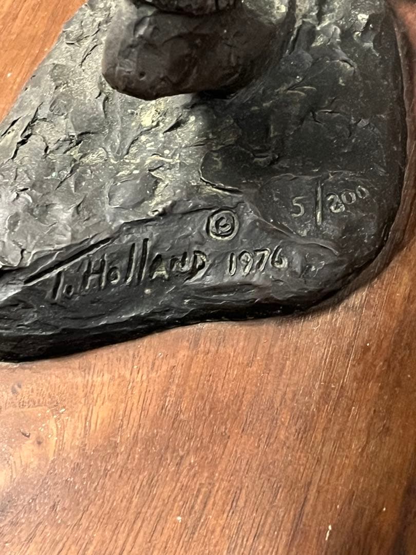 ブロンズ製　置物　彫刻　古美術　骨董　J. Holland