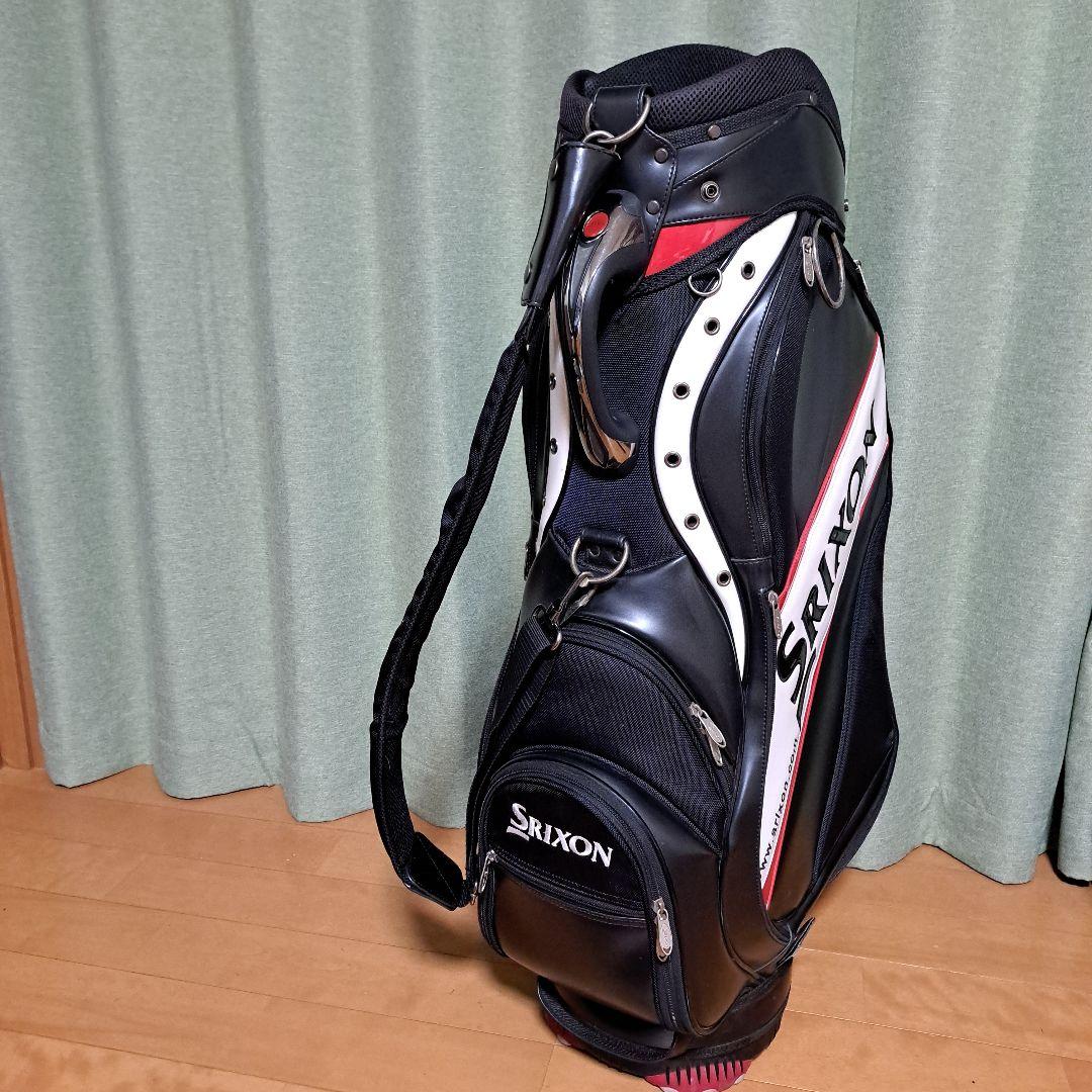 Srixonキャディバッグ9インチ美品。サンバイザーとアイアンカバーオマケ