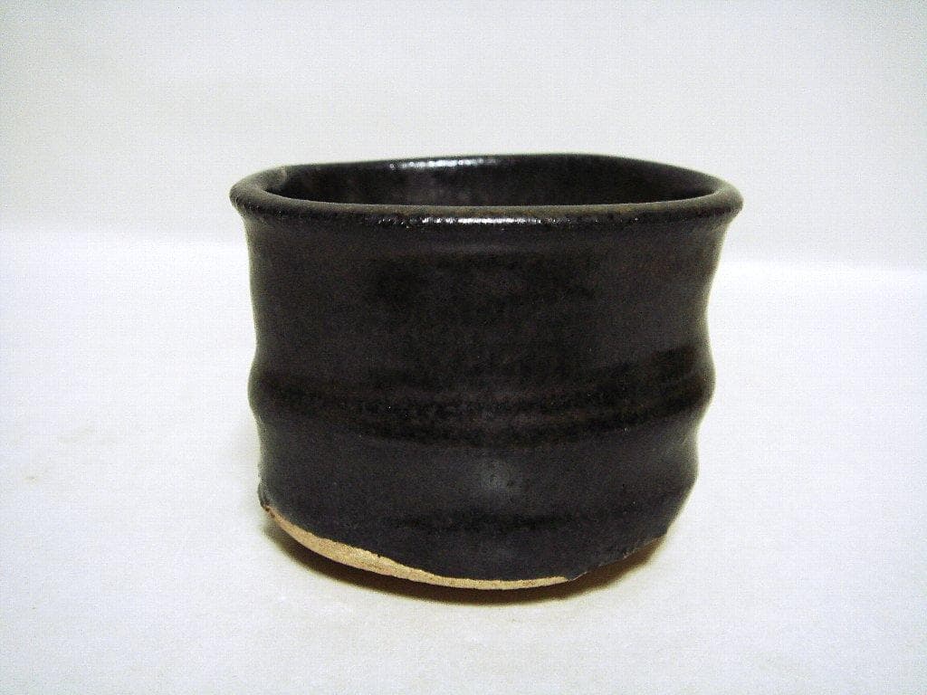 930『瀬戸黒 ぐい呑』一　/骨董品 古美術 アンティーク 古玩