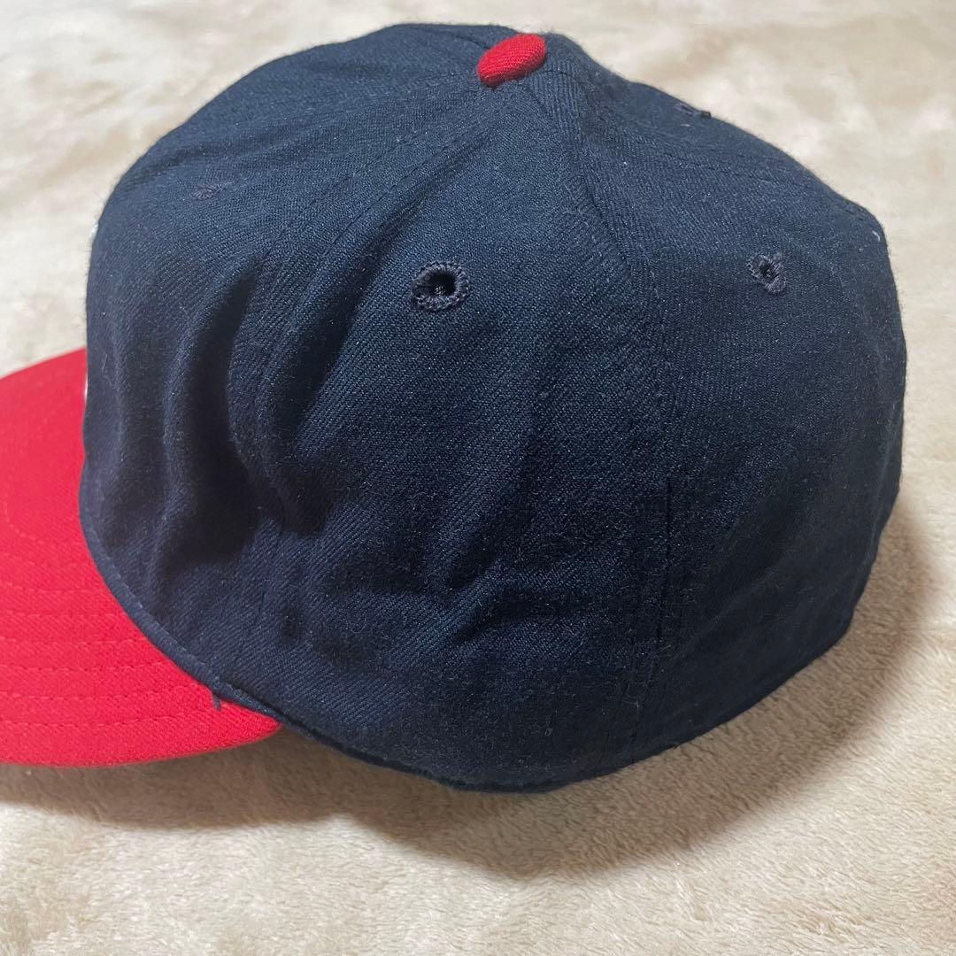 90s USA製 NEWERAアトランタブレーブス キャップ ネイビー レッド