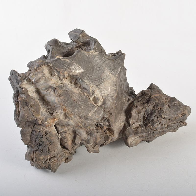 中国　鑑賞石　太湖石　霊壁石　置物　唐木台付　V　R7487