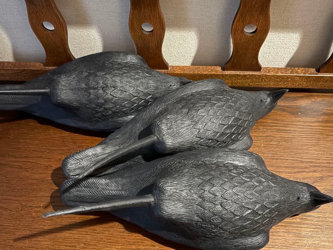 フクロウ・カラス(3)デコイセット