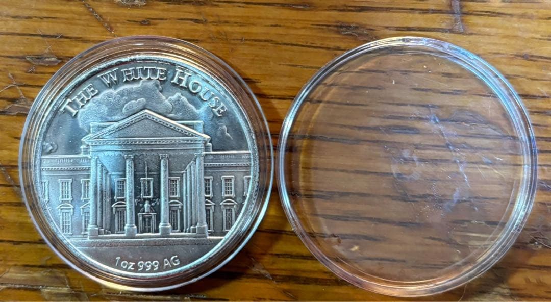 ☆市場レアトランプ・ホワイトハウスコレクション記念純銀製☆品質保証書付き