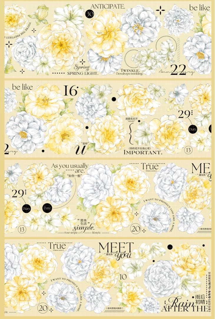 【M-531】 在野集&hoshi奶芙　春和花野　1ループ　マステ切り売り