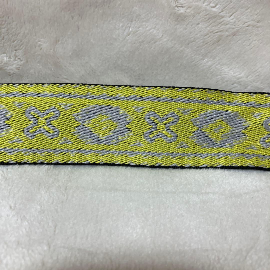 back number 幾何学模様ストラップ バッグ　ユニセックス　ブラック　黒