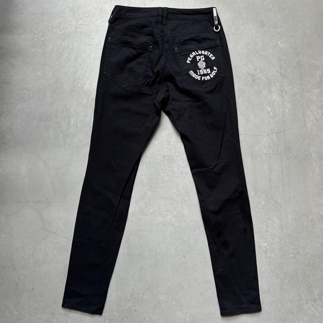 PEARLY GATES パーリーゲイツ ストレッチロングパンツ ブラック 1
