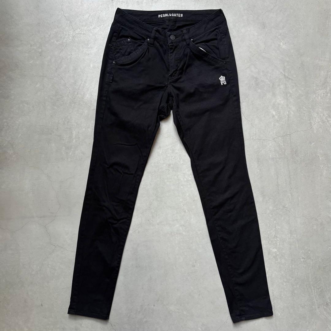 PEARLY GATES パーリーゲイツ ストレッチロングパンツ ブラック 1