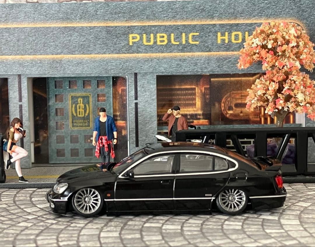 トヨタ　アリスト　改造　1/64 ミニカー　新車　改造