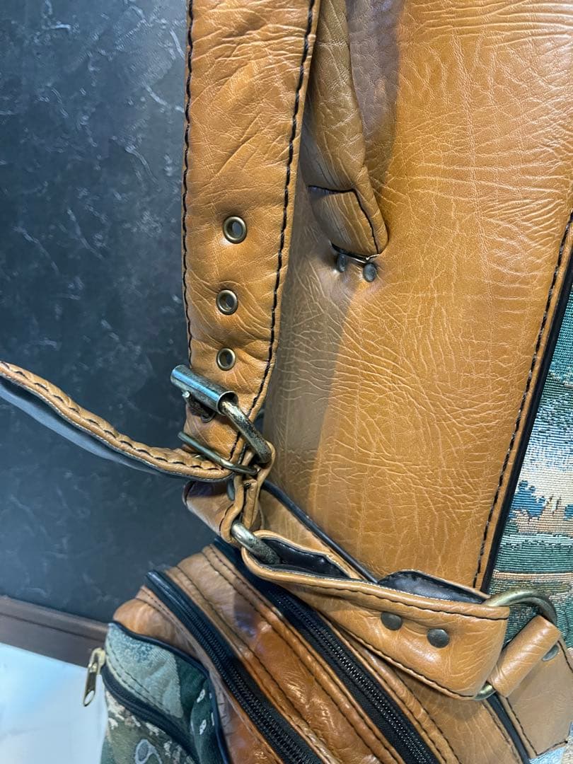 ミッキーマウス柄 ゴルフバッグ・キャディバッグ　レトロ　レザー