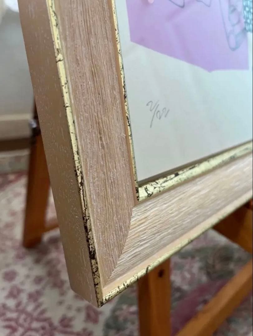 希少　限定　シルクスクリーン　サイン、ED アンティーク　ジニーキム　コラージュ