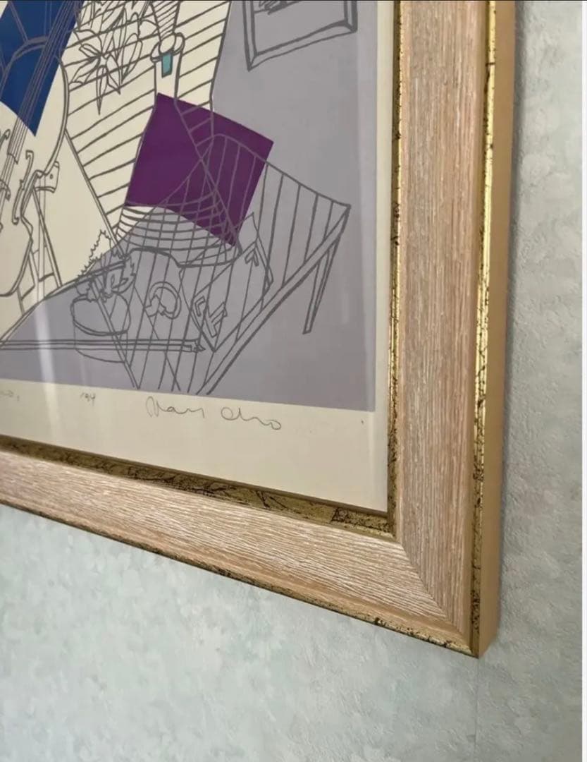 希少　限定　シルクスクリーン　サイン、ED アンティーク　ジニーキム　コラージュ