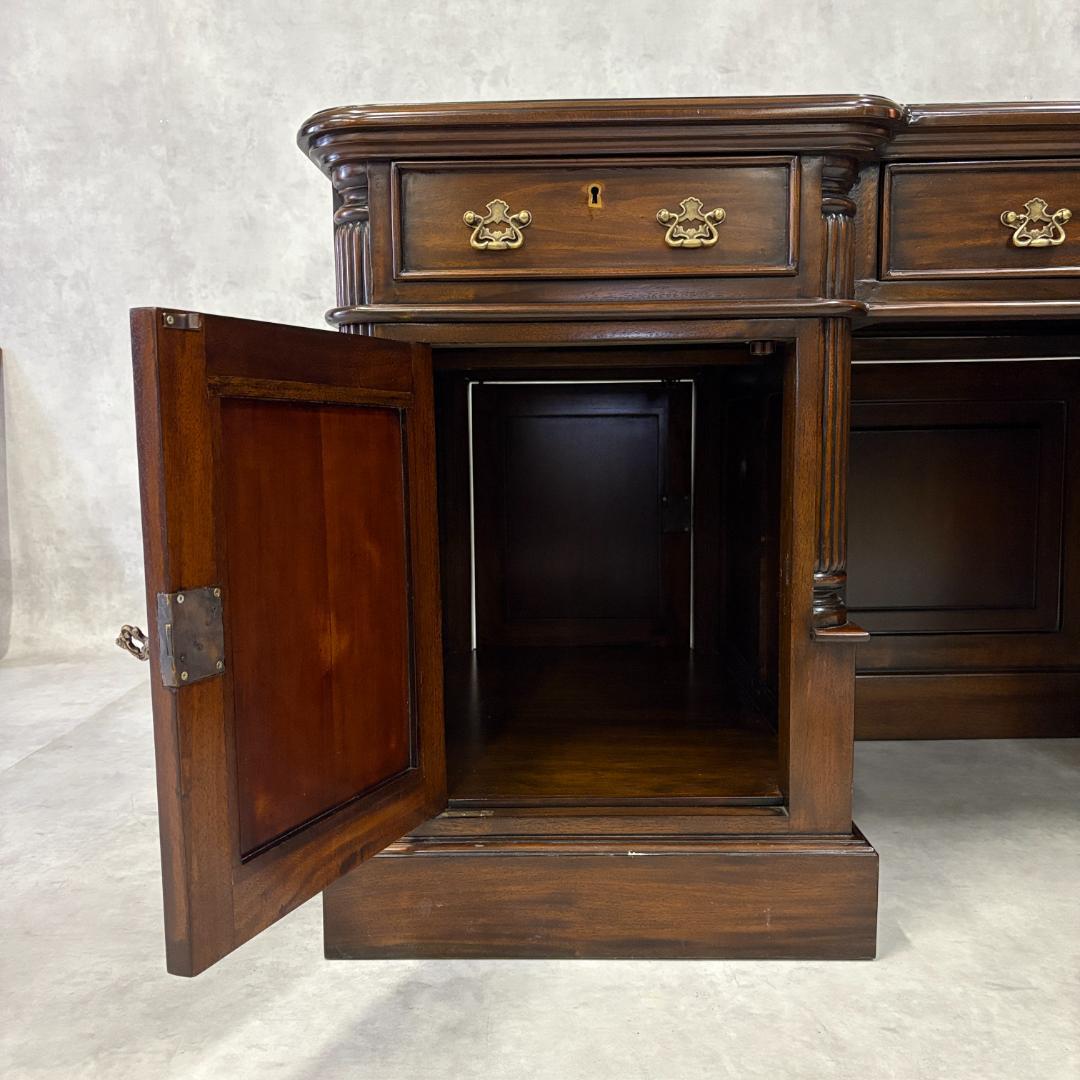 プレジデントデスク 両袖 デスク　アンティーク マホガニー 社長デスク