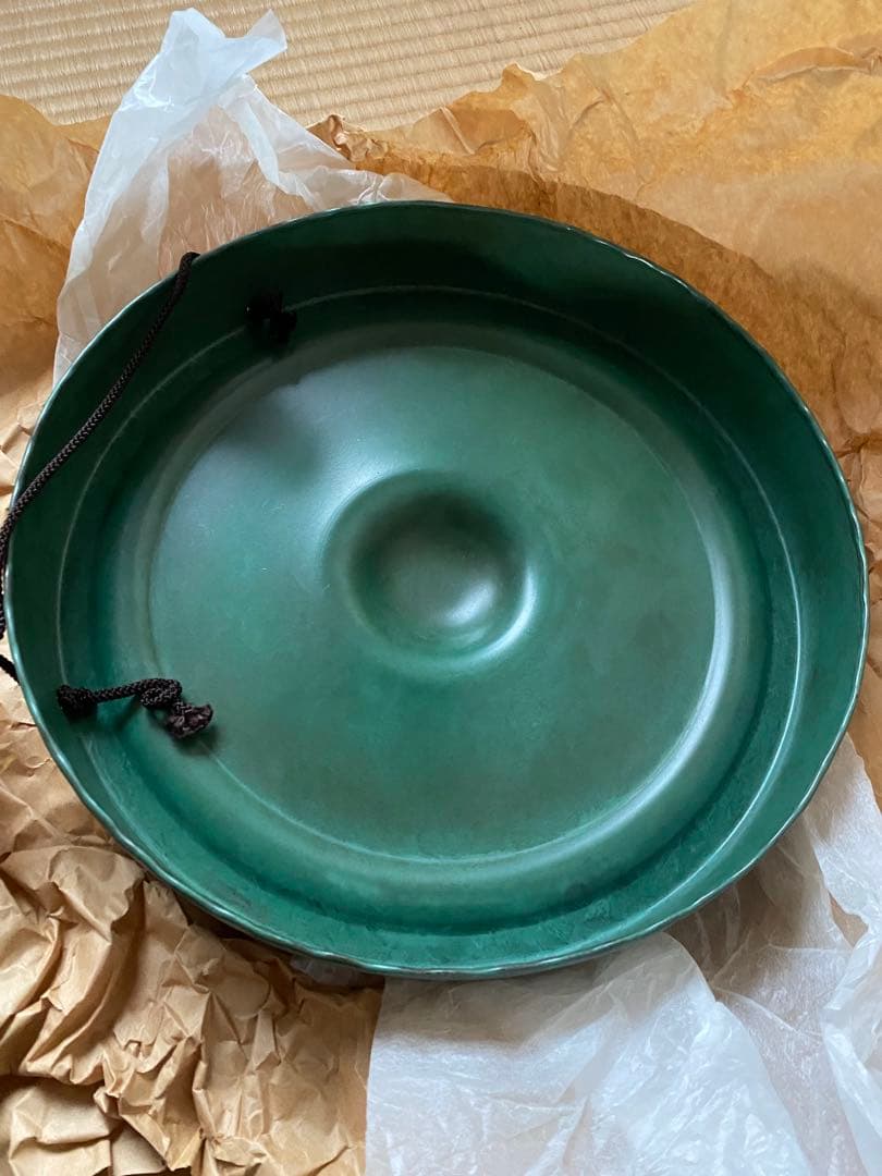 銅鑼　青銅製　バイ付き