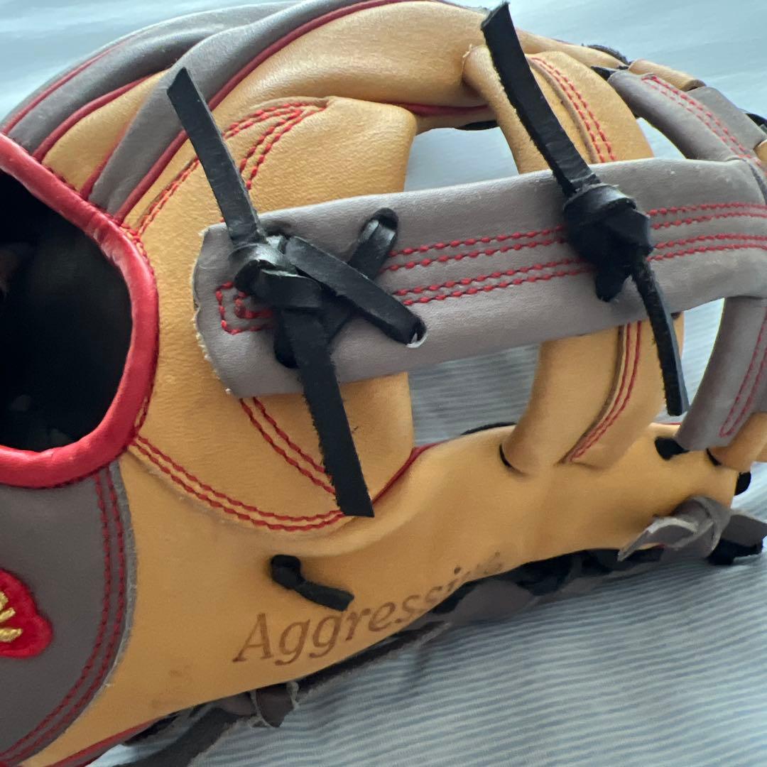 久保田スラッガー》軟式一般用内野手用限定モデルグレー×タン×レッド最終価格。