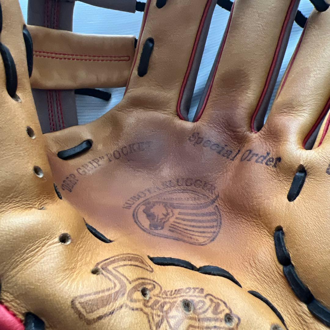 久保田スラッガー》軟式一般用内野手用限定モデルグレー×タン×レッド最終価格。