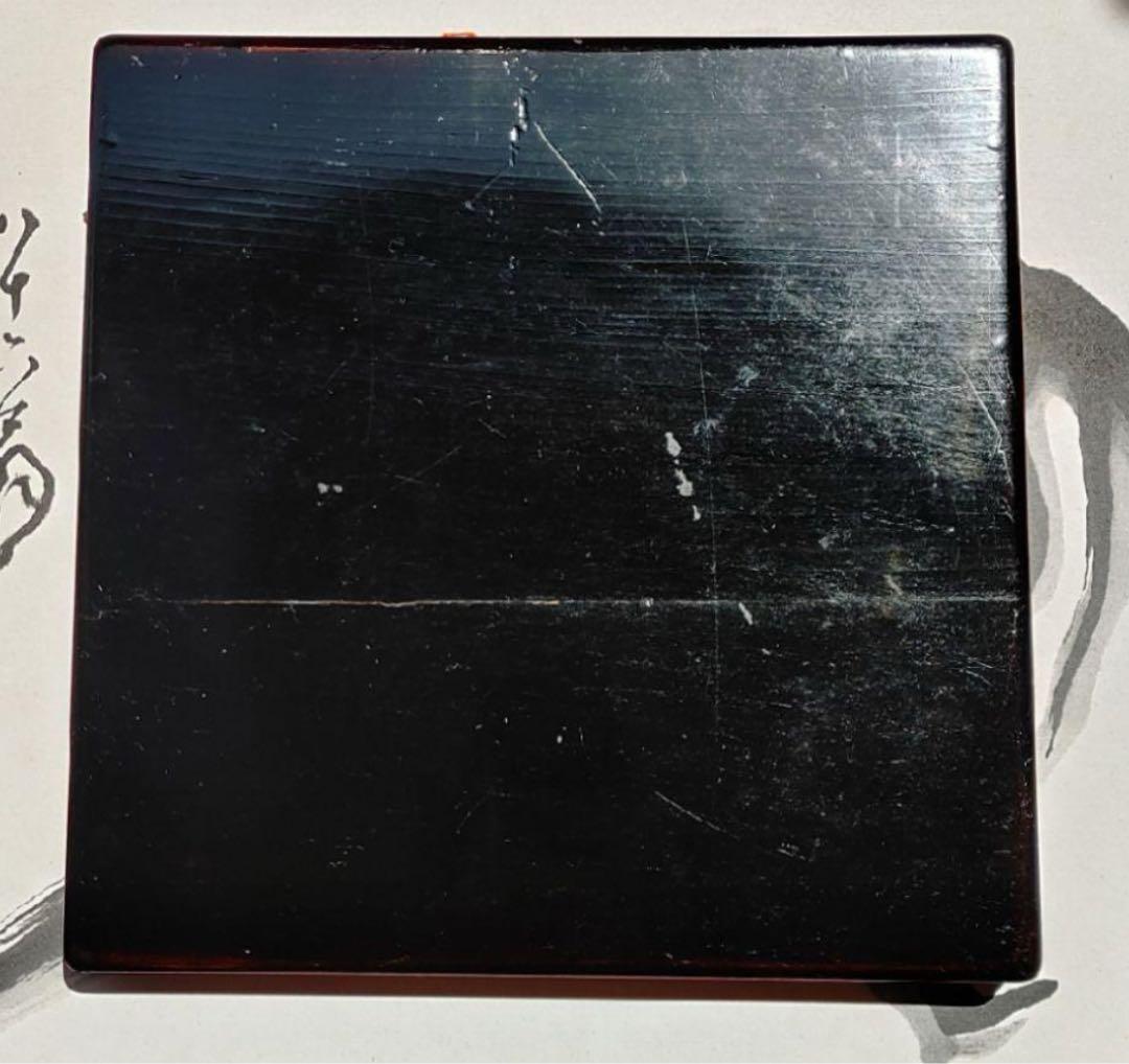 中国美術 古玩 堆朱 飾り四角皿 帰雁紋角皿 漆器 漆芸 彫刻