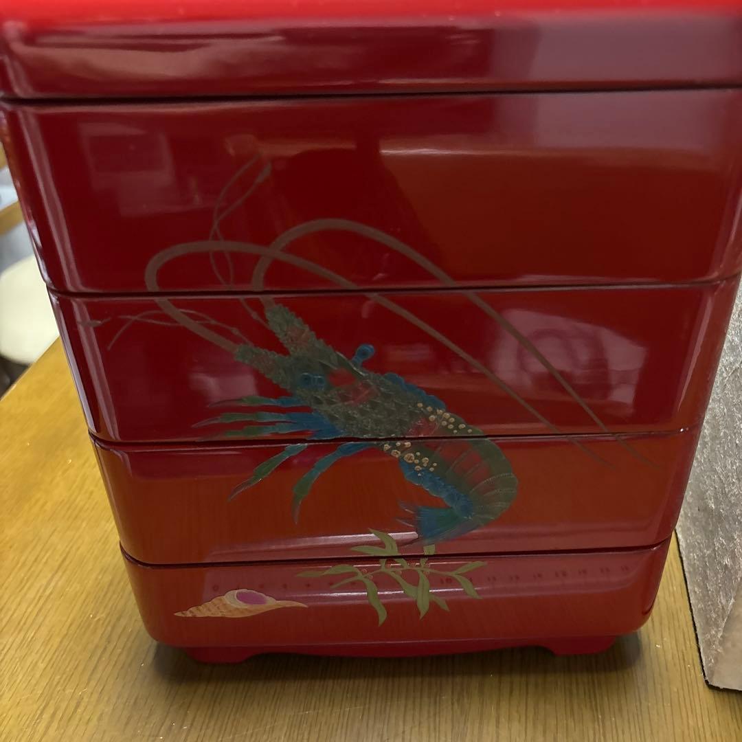 琉球塗　重箱　未使用　1カ所割れ