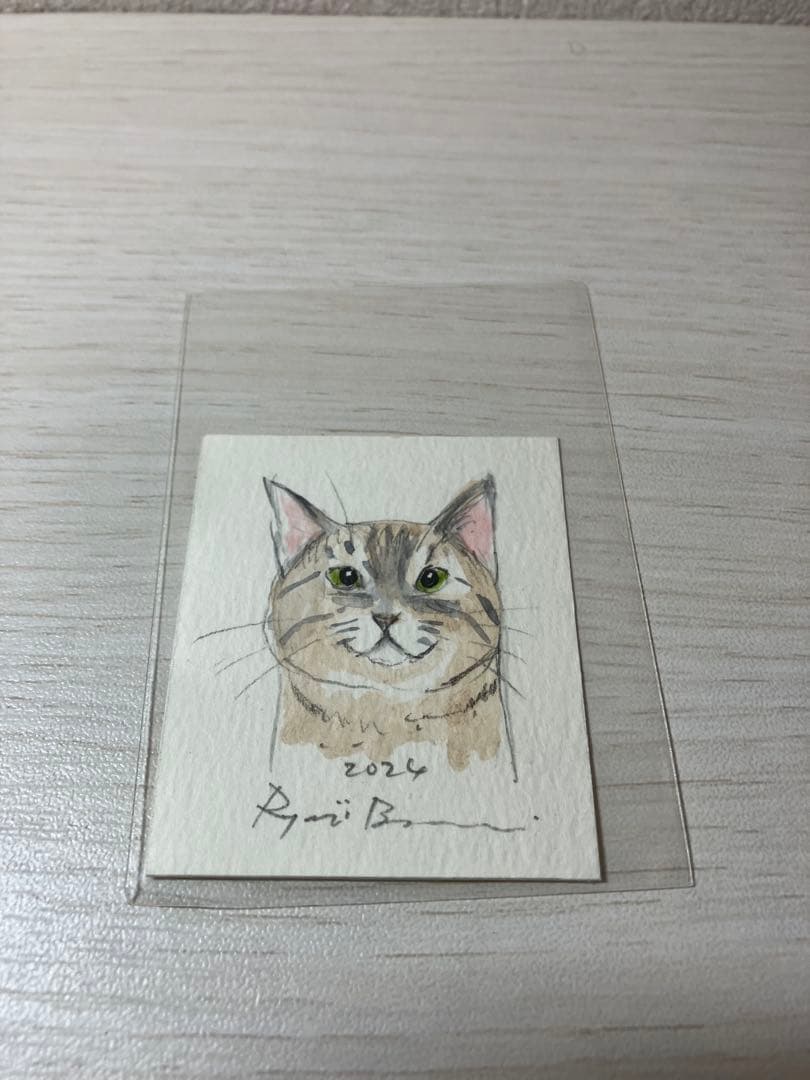 【希少】バンナイリョウジ　木彫り猫