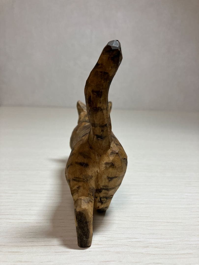 【希少】バンナイリョウジ　木彫り猫