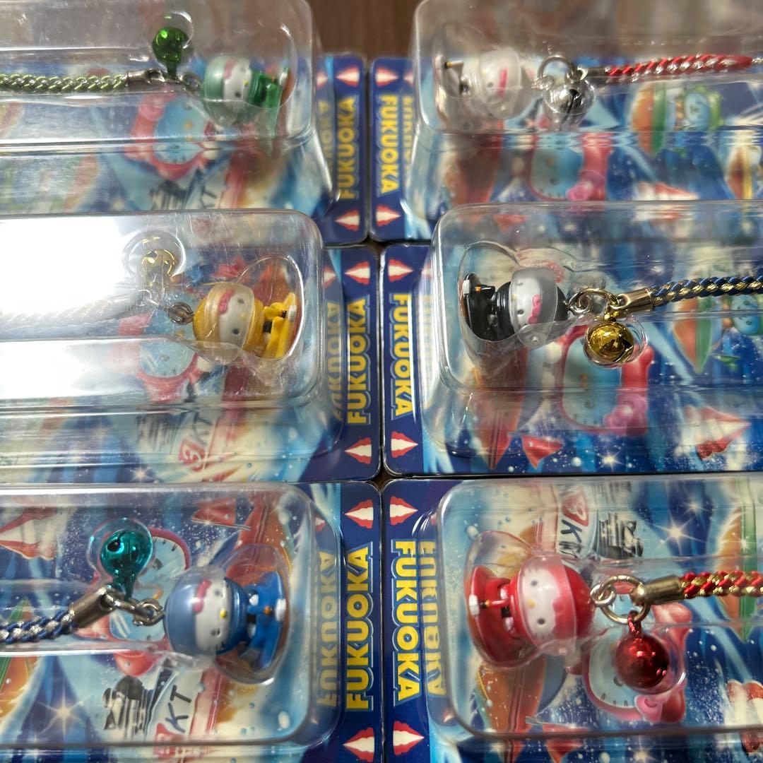 ご当地キティ 福岡限定 競艇バージョン・根付け ストラップ 6艇セット♪